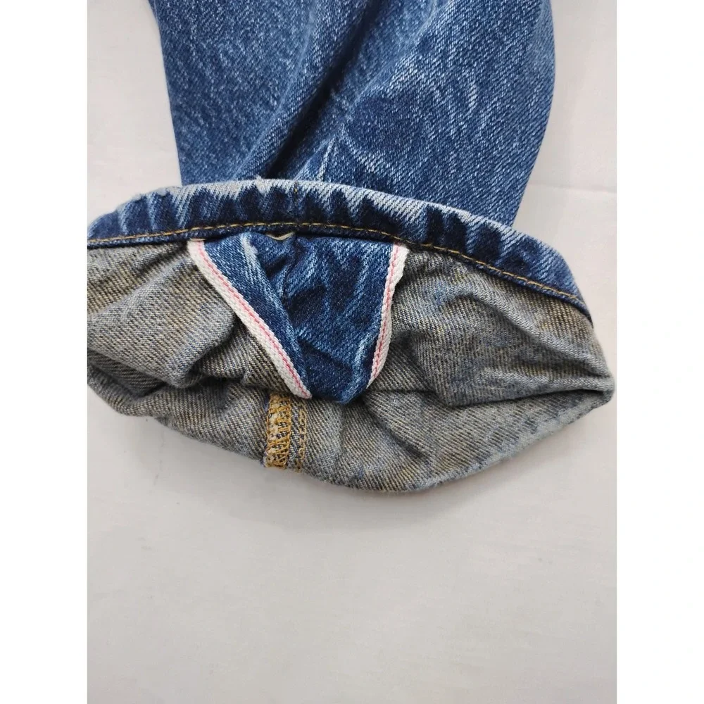 Marc Nelson‎ Slim Straight Button Fly Selvedge Denim Jeans Dark Wash 37 (32x28)